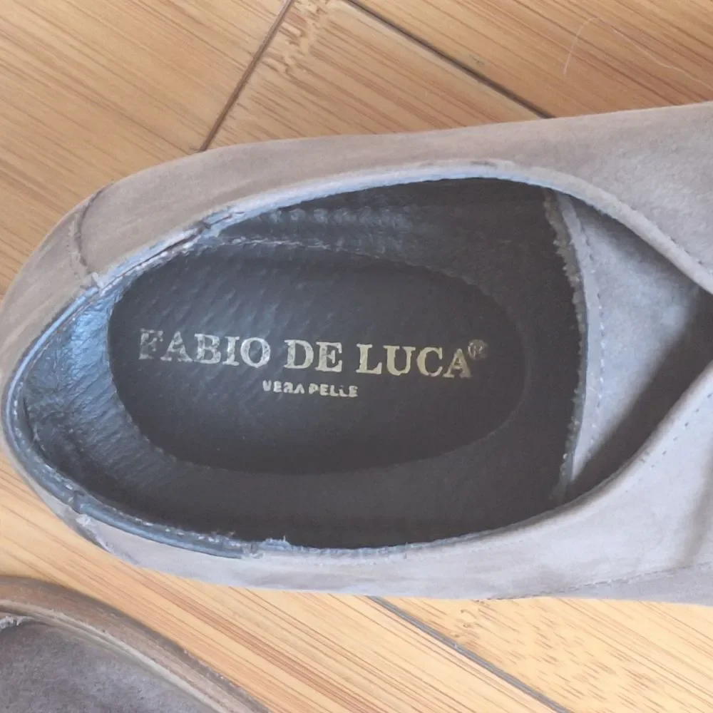 Fabio De Luca Derby Shoes Leather Nubuck Brown Vera Pelle Vero Cuoio Mens 9.5